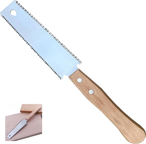 Small Woodworking Hand Saw Japanese Saw Flush Cut Saw 65MN Steel Hand Saw Pull Saw Hand Saws for Woodworking Double Edge Wood Cutting Saw Non Slip Wood Handle Garden Trim Saw