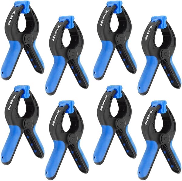 X-COTEC 4” Spring Clamp 8-Pack, Heavy Duty Spring Clips for Woodwork, Spring Clip Clamp Compatible for Photo Studio Greenscreen Background Stand