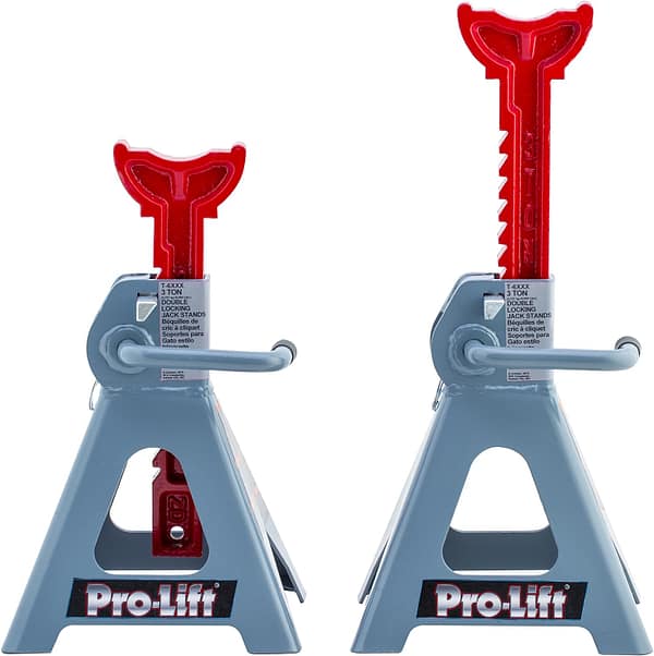 Pro-Lift T-6903D Double Pin Axle Stand, Car Axle Stands, 3 Tonnes, 1 Pack,gray