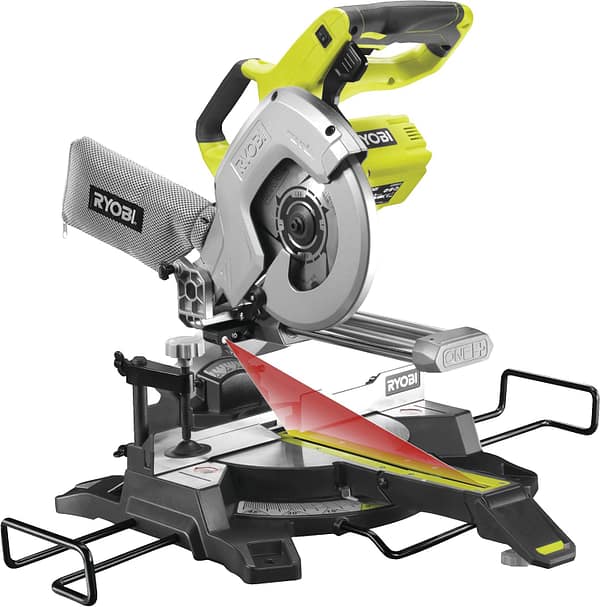 Ryobi R18MS216-0 One+ Cordless Mitre Saw, 18 V, Hyper Green