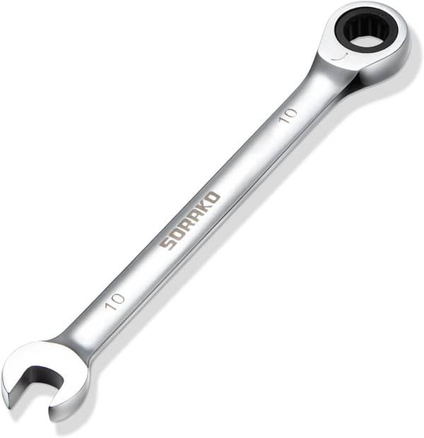 SORAKO Ratchet Spanner 10 mm, Combination Spanner Fixed Head Ratchet Spanner Combination Wrench