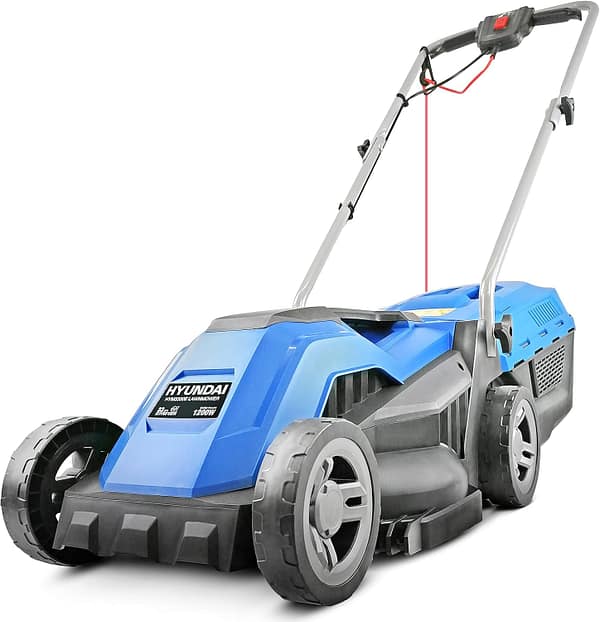 Hyundai 12.5"/32cm 330mm Corded Electric Lawn Mower, 3 Cutting Heights, 25L Grass Collection, Lightweight, 10m Cable (1200W 33cm Lawn Mower)