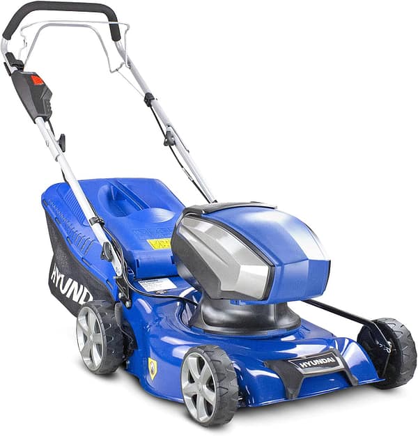 Hyundai 16.5" / 42cm Cordless 40v Lithium-Ion Battery Self-Propelled Lawnmower with Battery and Charger, 6 Cutting Heights, 45l Grass Collector, Foldable handles, 3 Year Warranty