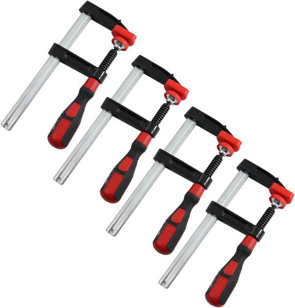 F Clamps Bar Clamp Heavy Duty 150 x 50mm 6" Long Quick Slide Wood Clamp 4pc Set