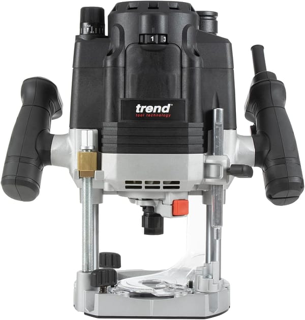 Trend T8 1/2 Inch Dual-Mode Plunge Workshop Router, Engineered for Both Hand-held and Router Table use, 2200 W, 110 V, Black, T8ELK