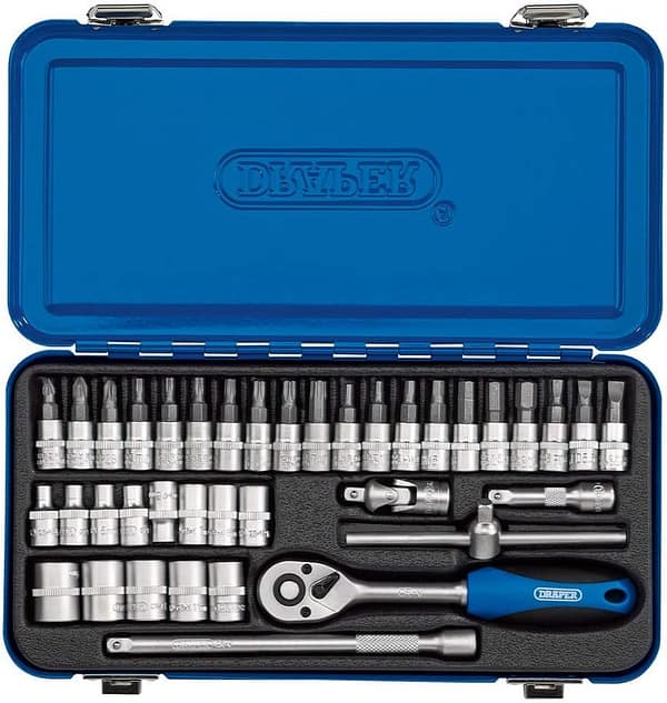 Draper 16366 1/4" Square Drive Metric Socket 38 Piece Set