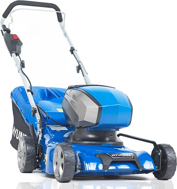 Hyundai 40V Lithium-Ion Battery Lawnmower, 42cm / 420mm Cutting Width, Cordless Lawnmower with Battery & Charger, Mulching, 45L Bag & 3 Year Warranty