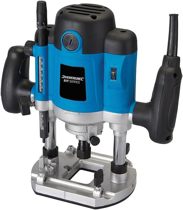 Silverline 264895 DIY Plunge Router UK,Blue, 1/2" 1500 W
