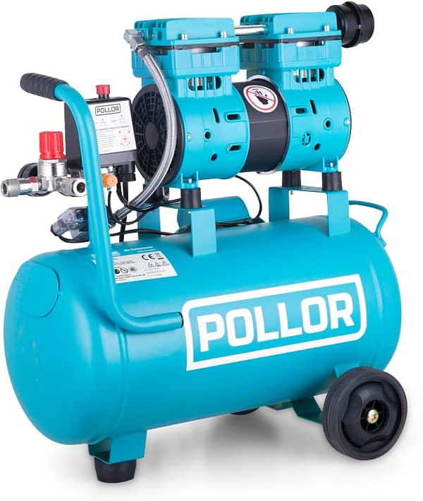 Low Noise Oilless Air Compressor Silent Oil Free Portable, 8 BAR 115psi (24L)