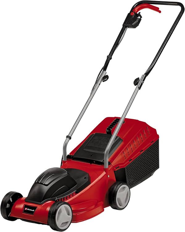 Einhell GE-EM 1032 Electric Lawn Mower - 32cm Cutting Width, 30L Grass Box, 3 Cutting Height Levels - Lightweight Corded Walk-Behind Lawnmower For Small To Medium Gardens