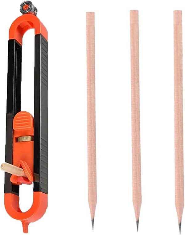 PSFXBM 4 Pcs Scribe Tool, Scribing Tool, Contour Gauge, Profile Gauge Tool with Lock Precise Contour Gauge Durable Adjustable Contour Gauge Multi Functional Easy to Use Scribing Tool