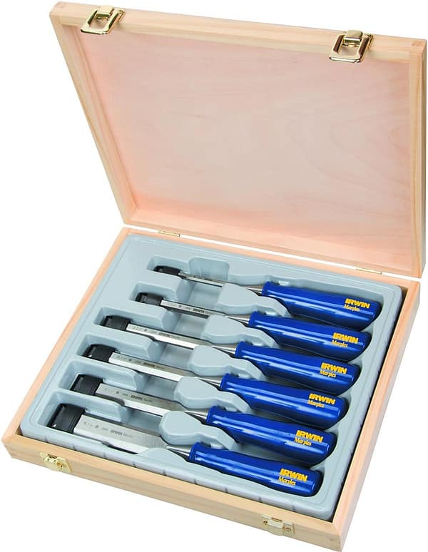Irwin Marples M444 Blue Chip Bevel Edge Chisel - Set of 6, MAR444S6