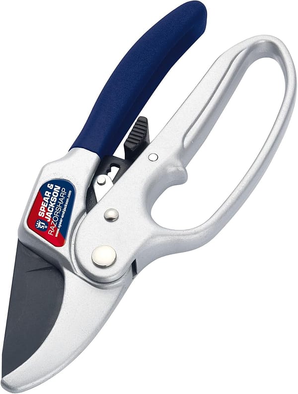 Spear & Jackson 6358RS Razorsharp Ratchet Anvil Secateurs, Silver
