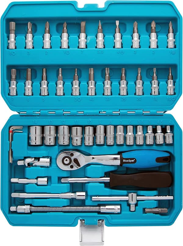 BlueSpot 01530 46 PCE 1/4" Drive Socket Set
