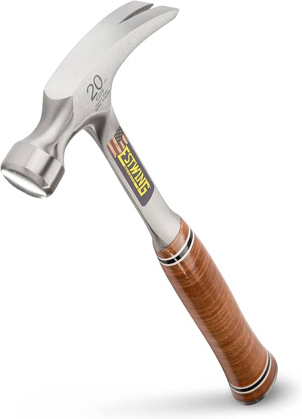 Estwing ESTE20S 20 Oz Rip Hammer With Leather Grip, Straight Claw, (Ounces)